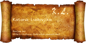 Katona Ludovika névjegykártya